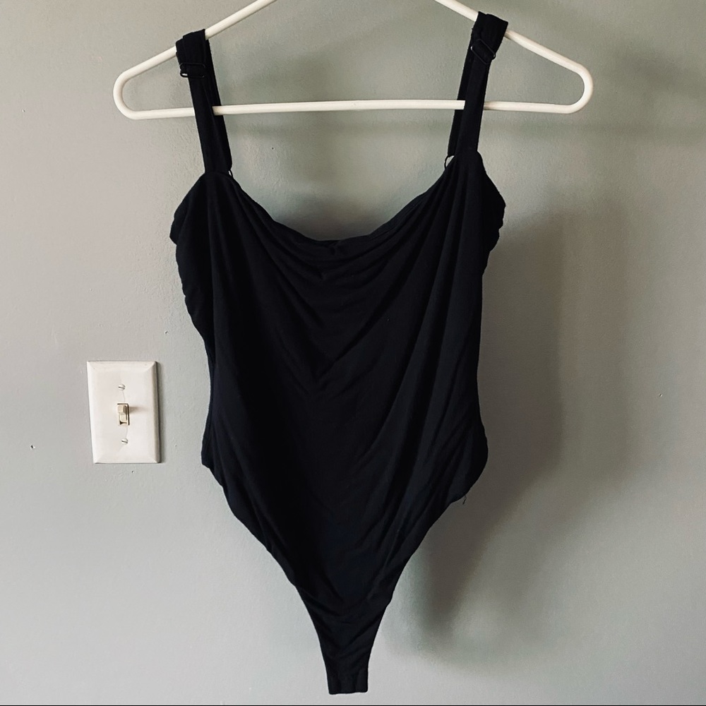 Superdown black square neck bodysuit